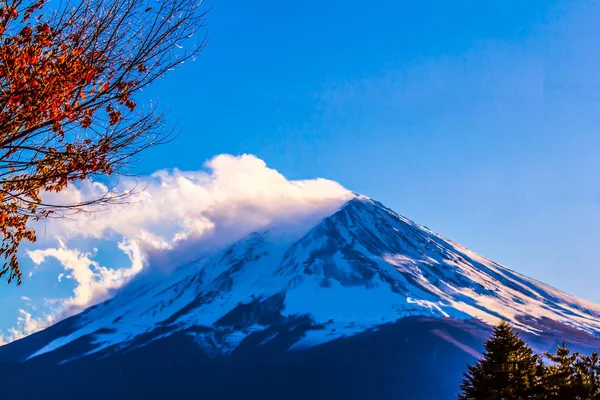 Foto Del Vulcano Fuji Nella Bella Mattina Inverno Giapponese — Foto Stock