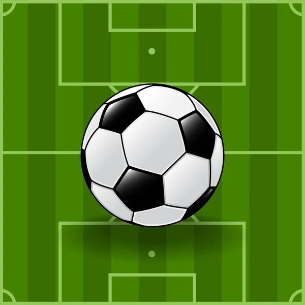 Soccer ball on soccer field background, Football tournament, for poster sport soccer-Vector Illustration.