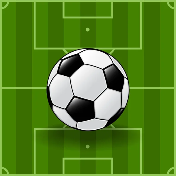 Balón Fútbol Fondo Del Campo Fútbol Torneo Fútbol Para Deporte — Vector de stock