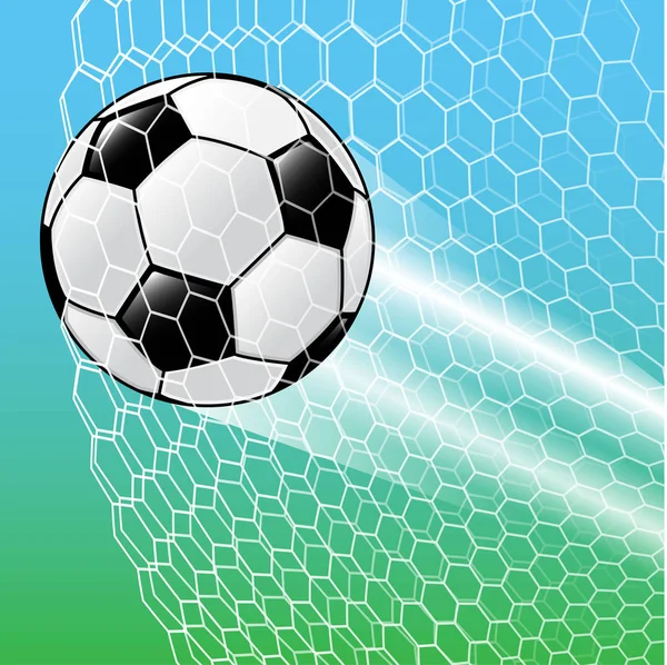 Bola Futebol Net Futebol Gol Jogo Futebol Match Goal Moment — Vetor de Stock