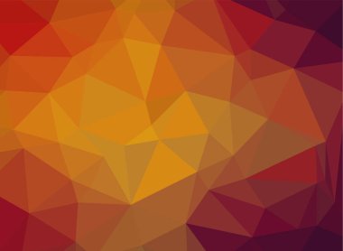 Arka plan sarı kırmızı renk trianglify illüstrasyon vektör şekil.