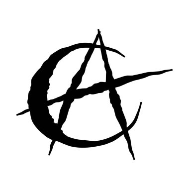 Islam anarşizm simgesi beyaz arka plan üzerinde - izole ikonik tasarım vektör.