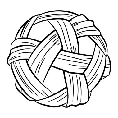 Sepak takraw handdrawn, beyaz adam, vektör illüstrasyon izole.