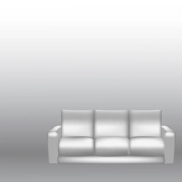 グレースケールのグラデーション背景スタイルのソファ ビジネス バナー パンフレット ベクトル図 — ストックベクタ