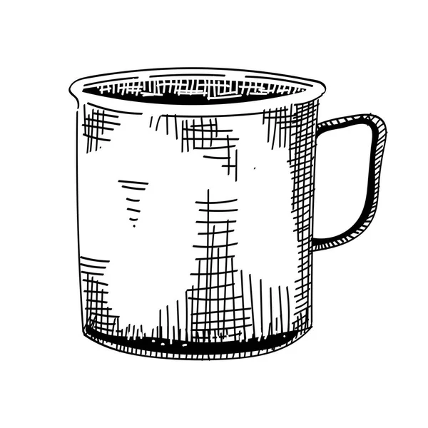 分離手ドリップ コーヒー ホワイト バック グラウンド ベクトル図に描かれた手 — ストックベクタ