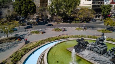 Mexico City, Meksika, 13 Şubat 2019: Fuente Cibeles, plaza la Condesa