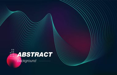 Mavi soyut arka plan, dalgalı çizgiler. Tasarımcı tarzı poster, kapak, düşkün