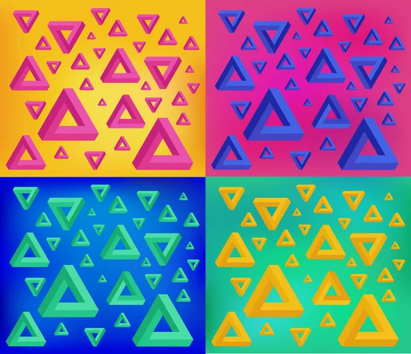 Яскравий Фоновий Трикутник Оптична Ілюзія — стоковий вектор