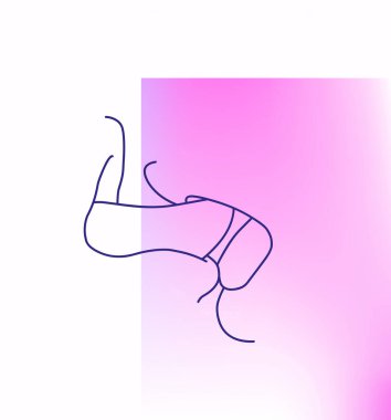 El çizimi simgesi, vektör illüstrasyonu