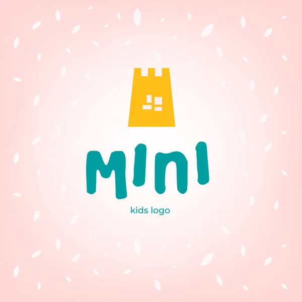 Litery Wektorowe Mini Logo Dzieci Dla Twojej Firmy — Wektor stockowy