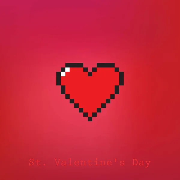 Corazón Día San Valentín Icono Diseño Vector Ilustración — Archivo Imágenes Vectoriales