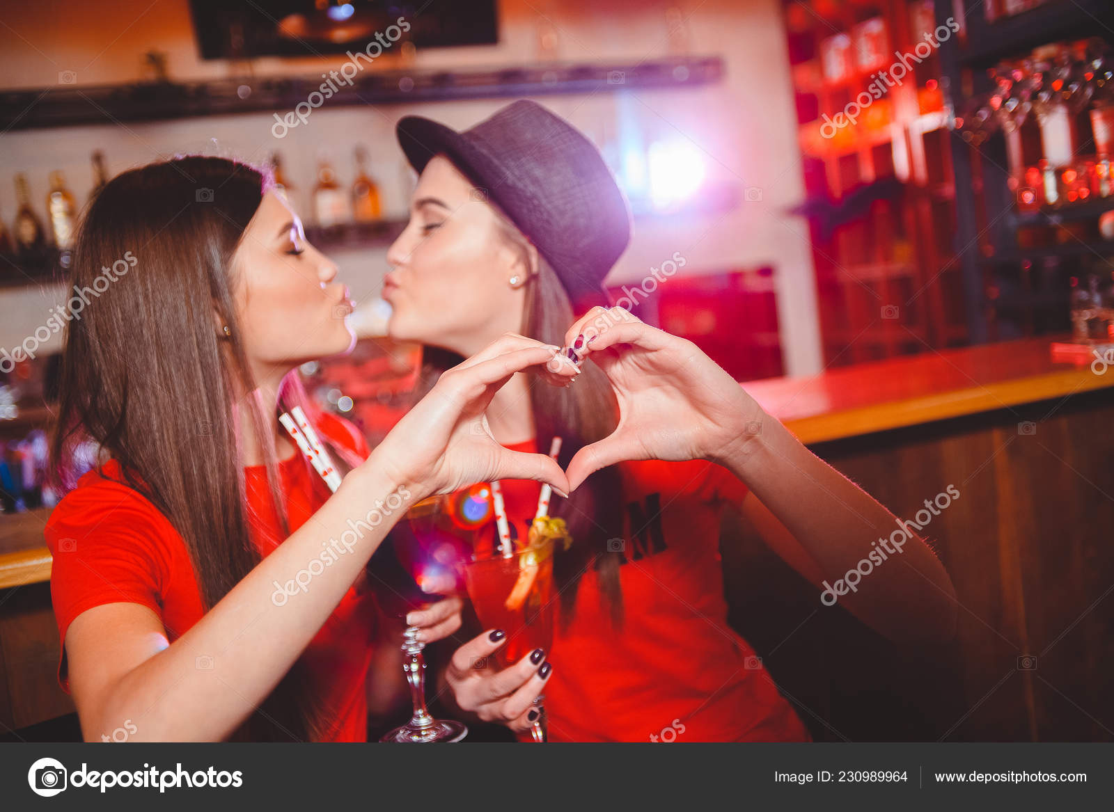 Mature Young Lesbian Kissing