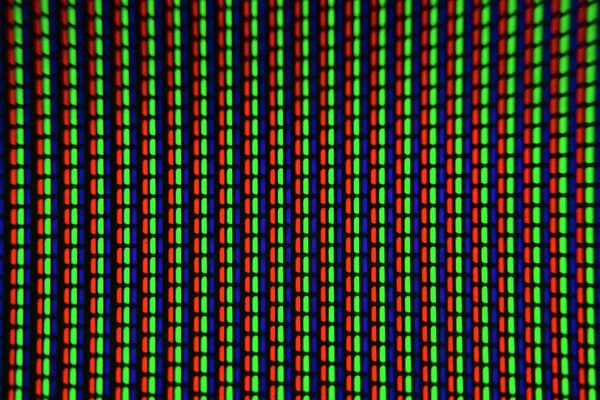 TV pixels closeup. Macro screen pixel.