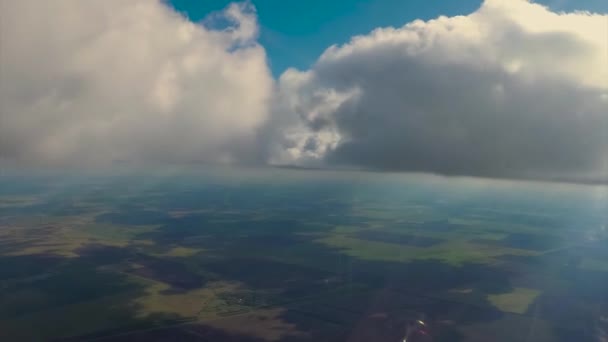 Flying under the lower cloud boundary — Stock Video