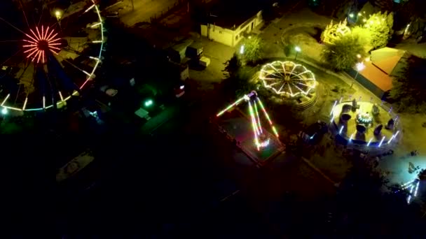 Carrousel avec un oeil d'oiseau — Video