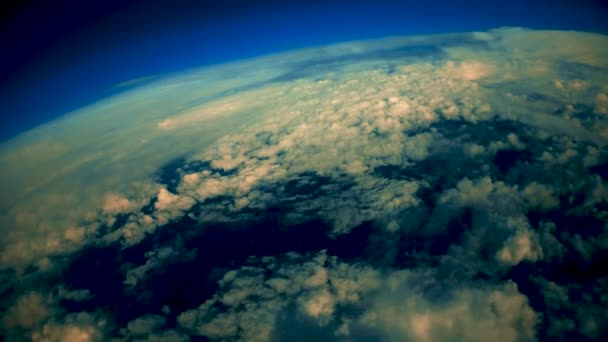 Cumulus clouds far below — Stock Video