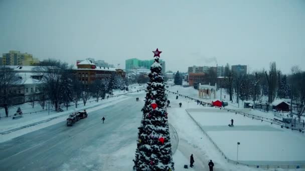 Quad Vélo Près Arbre Noël — Video