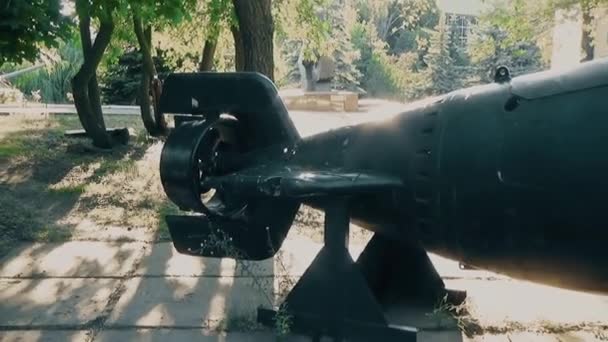 A small submarine during the war — Stock Video