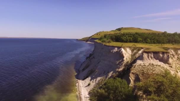 Cliff on the river Bank — Stock Video