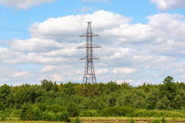 Yüksek gerilim enerji hattı destekler. Enerji, elektrik sağlanması aktarımı.