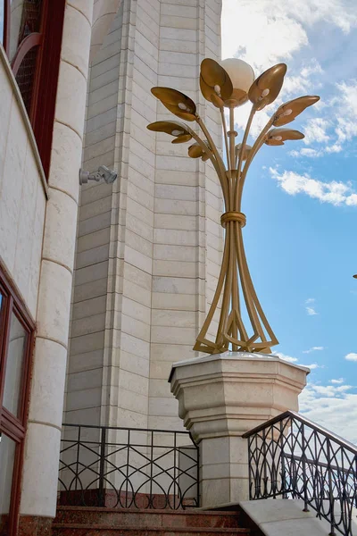 Architektonische Details Der Kul Sharif Moschee Kasan Kreml Schöne Beleuchtung — Stockfoto