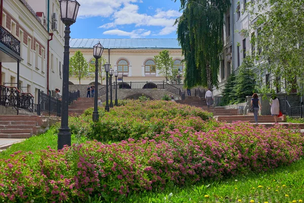 Russia Kazan June 2019 Small Decorative Park City Kazan Lawn — ストック写真