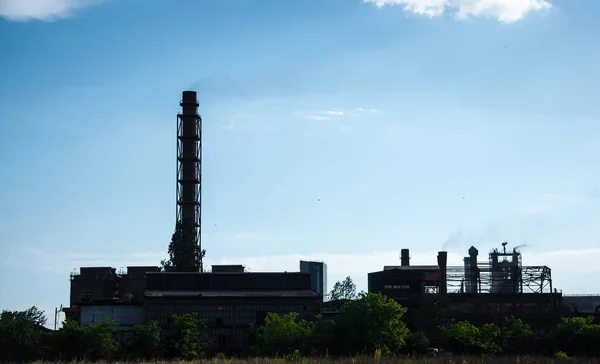 Schoorsteen Van Ijzeren Ijzer Staalindustrie — Stockfoto