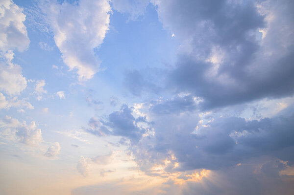 Sky and clouds, evening light