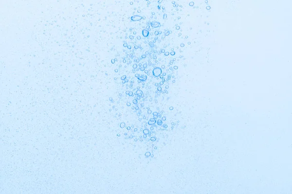 Light Blue Bubbles Water White Background — Stock Photo, Image