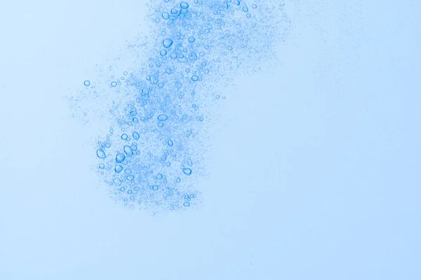 Light Blue Bubbles Water White Background — Stock Photo, Image