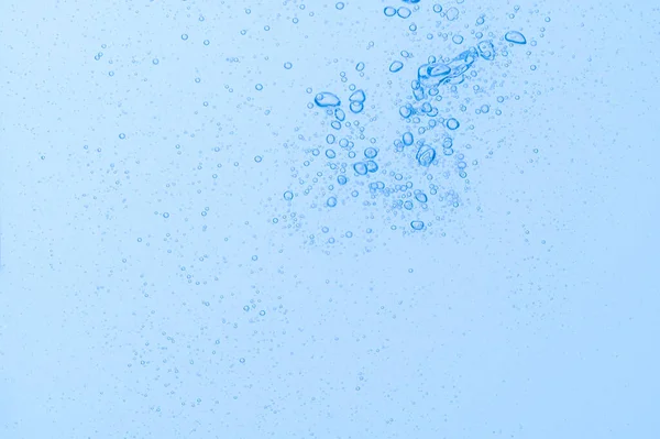 Світло Блакитні Бульбашки Вода Білий Фон — стокове фото