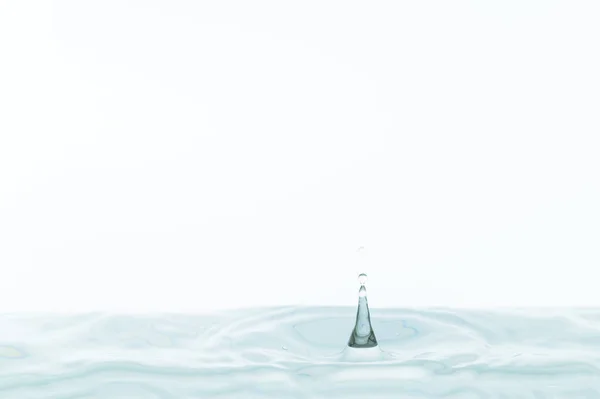 Kapky Vody Vodní Vlny Bílém Pozadí — Stock fotografie