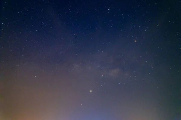 Vía Láctea Las Estrellas Por Noche — Foto de Stock