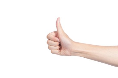 Beyaz arka planda insan eli