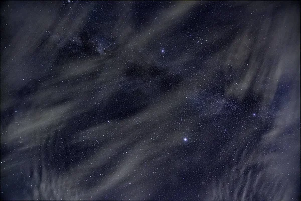 Vía Láctea Fondo Cielo Por Noche Nubes Animadas — Foto de Stock