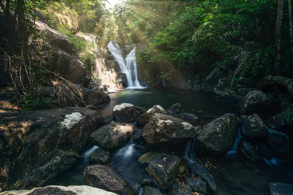 Florestas Paisagens Naturais Cachoeiras Khlong Pla Kang — Fotografia de Stock