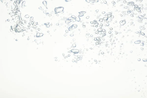 Bubliny Vodě Bílé Pozadí — Stock fotografie