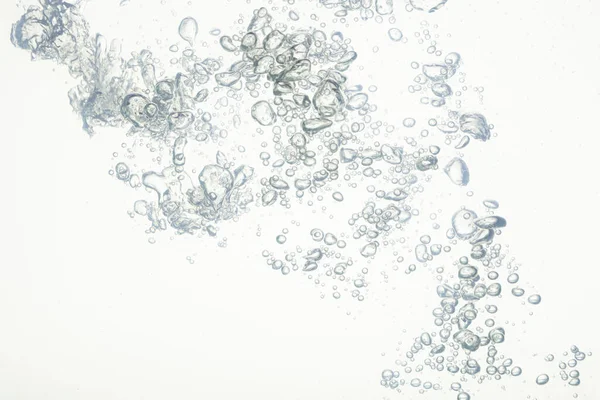 Bubliny Vodě Bílé Pozadí — Stock fotografie