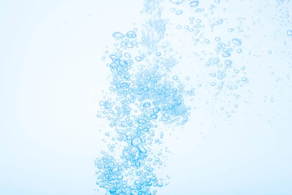 Bubbles Blue Water White Background — Stock Photo, Image