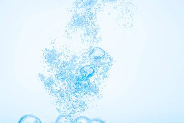 Bubbles Blue Water White Background — Stock Photo, Image