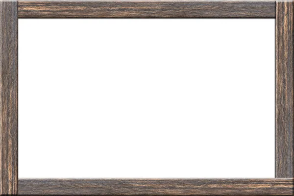 Деревянная Рамка Белый Фон — стоковое фото