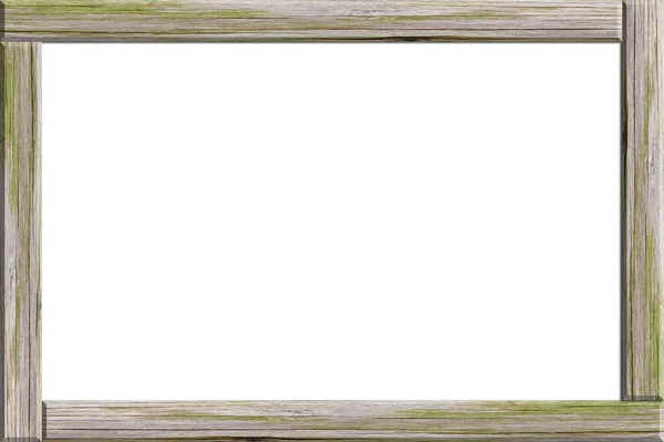 Wood Frame White Background — Stock Photo, Image