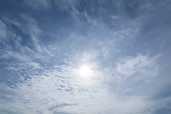 Ciel Nuages Soleil Dans Journée — Photo