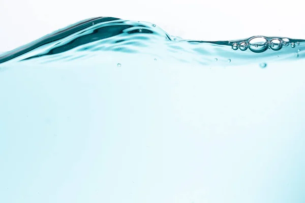 Superficie Las Olas Agua Azul Salpican Sobre Fondo Blanco —  Fotos de Stock