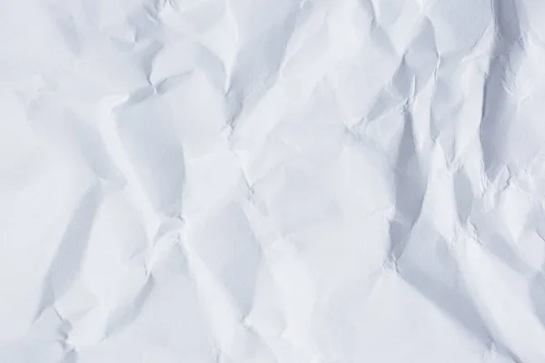 Weißes Papier Faltig Weißen Hintergrund — Stockfoto