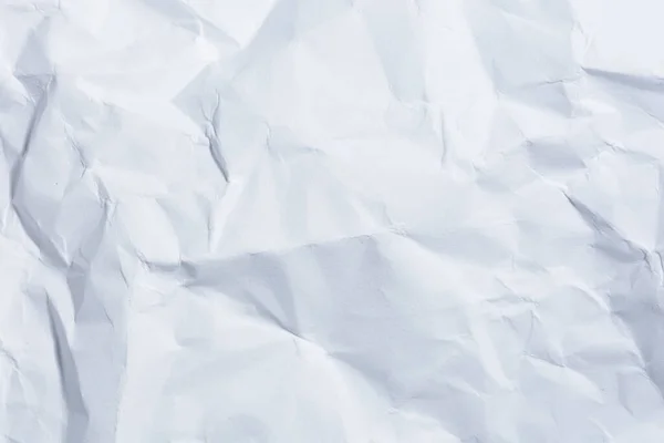 Weißes Papier Faltig Weißen Hintergrund — Stockfoto