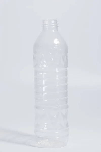 Bouteilles Plastique Transparent Blanc — Photo