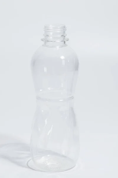 Vita Genomskinliga Plastflaskor — Stockfoto