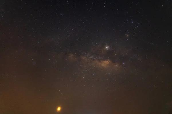 Vía Lechosa Fondo Cielo Por Noche —  Fotos de Stock