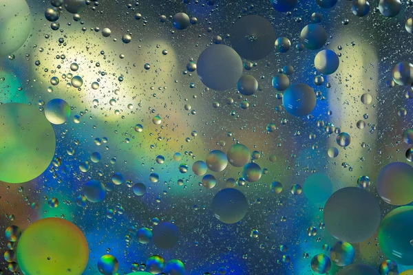 Circle Oil Water Abstract Colorful Macro Background — Stock Photo, Image